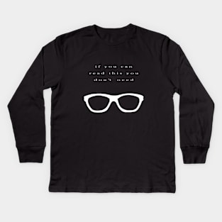 Glasses Kids Long Sleeve T-Shirt